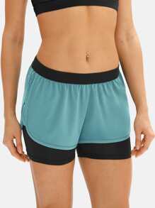 icyzone Quần short thể thao Đồ họa - Màu xanh Cadet - Xem 1