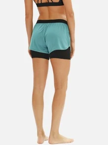 icyzone Quần short thể thao Đồ họa - Màu xanh Cadet - Xem 2