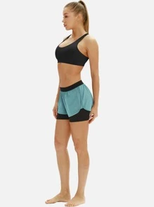 icyzone Quần short thể thao Đồ họa - Màu xanh Cadet - Xem 4