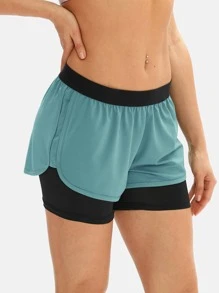 icyzone Quần short thể thao Đồ họa - Màu xanh Cadet - Xem 5