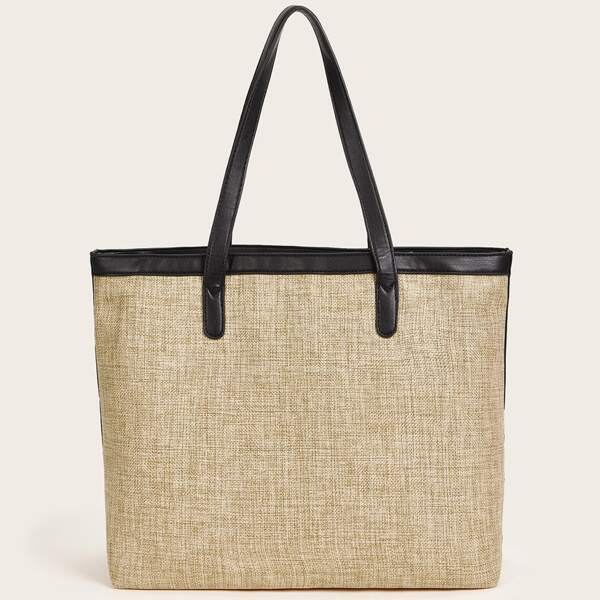 

Contrast Binding Tote Bag, Yellow