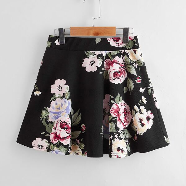 

Girls Floral Print Skirt, Multicolor