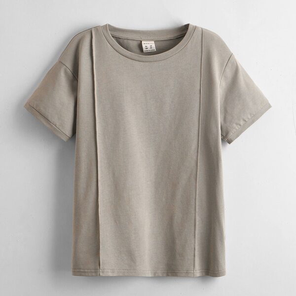 

Boys Inverted Seam Tee, Light grey