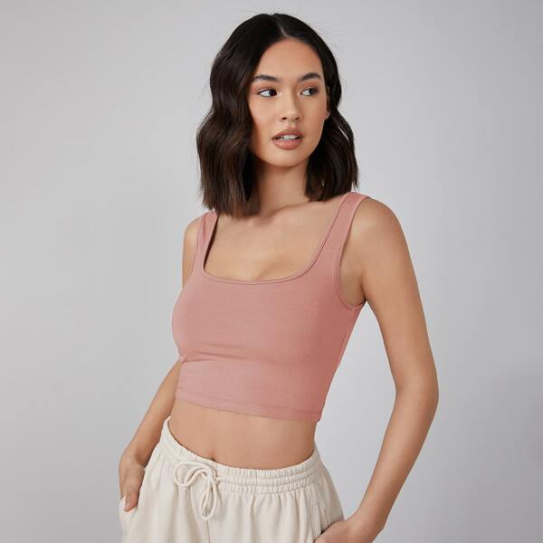 

Solid Tank Top, Dusty pink