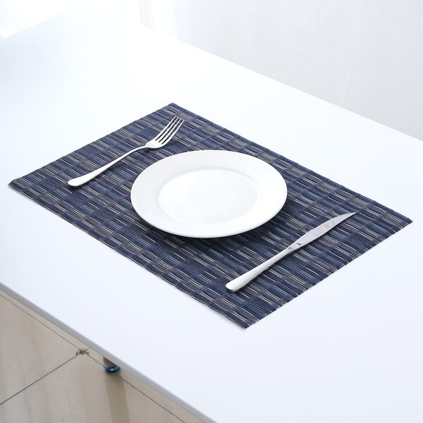 

1pc Rectangle Non-slip Placemat, Blue