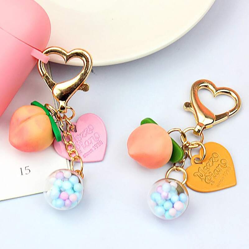 

1pc Random Peach Keychain, Multicolor