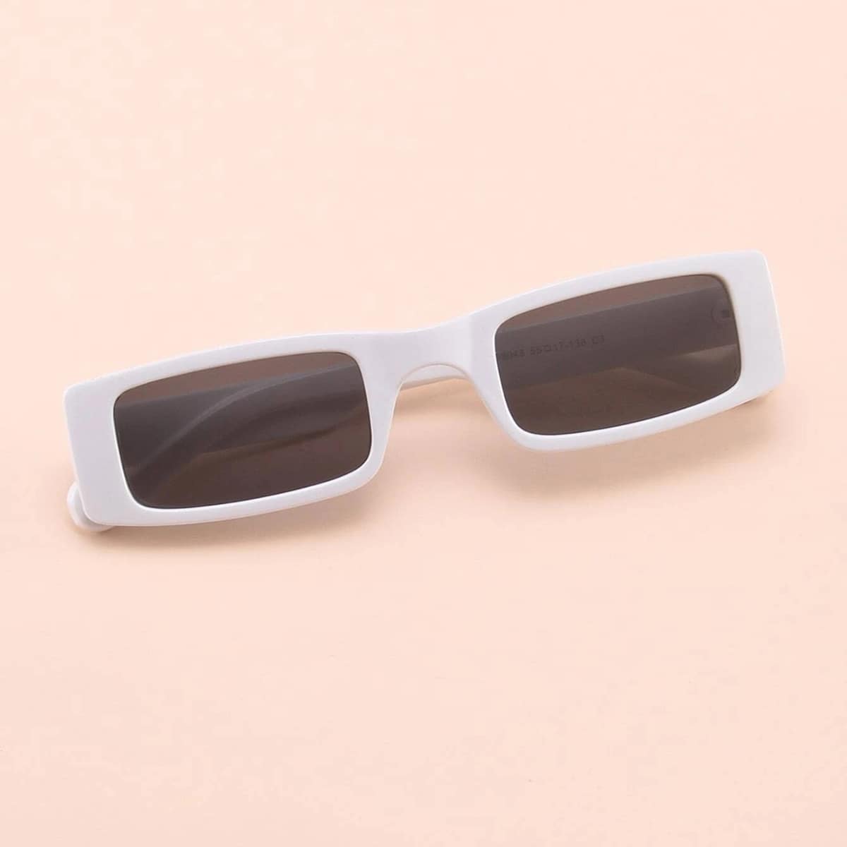 

Rectangle Frame Sunglasses, White