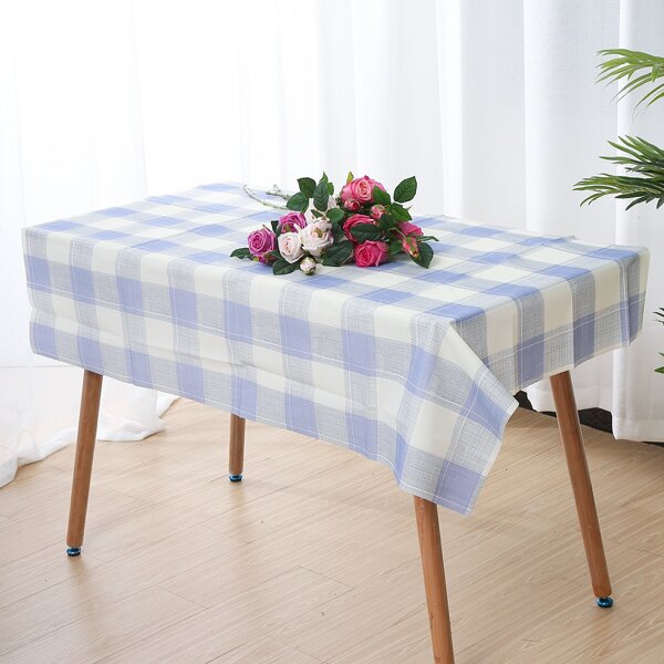 

Plaid Pattern Tablecloth, Purple