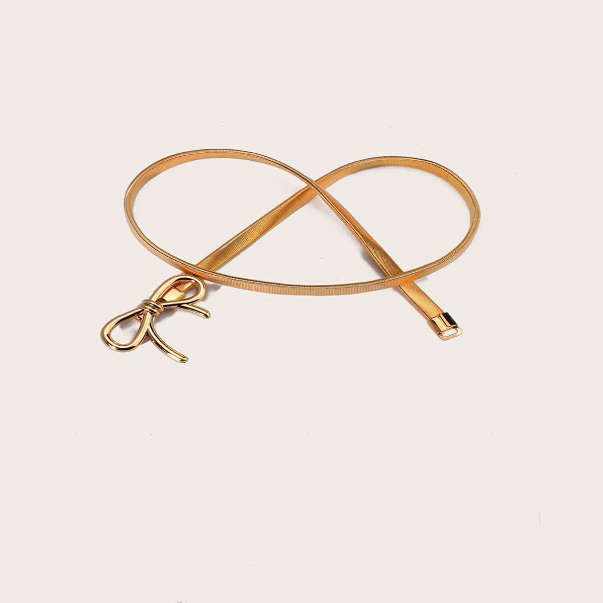 

Bow Decor Metal Belt, Gold