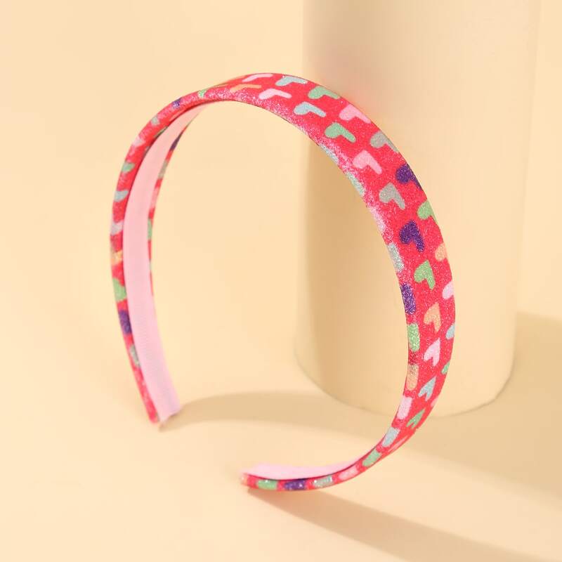 

1pc Heart Pattern Headband, Red