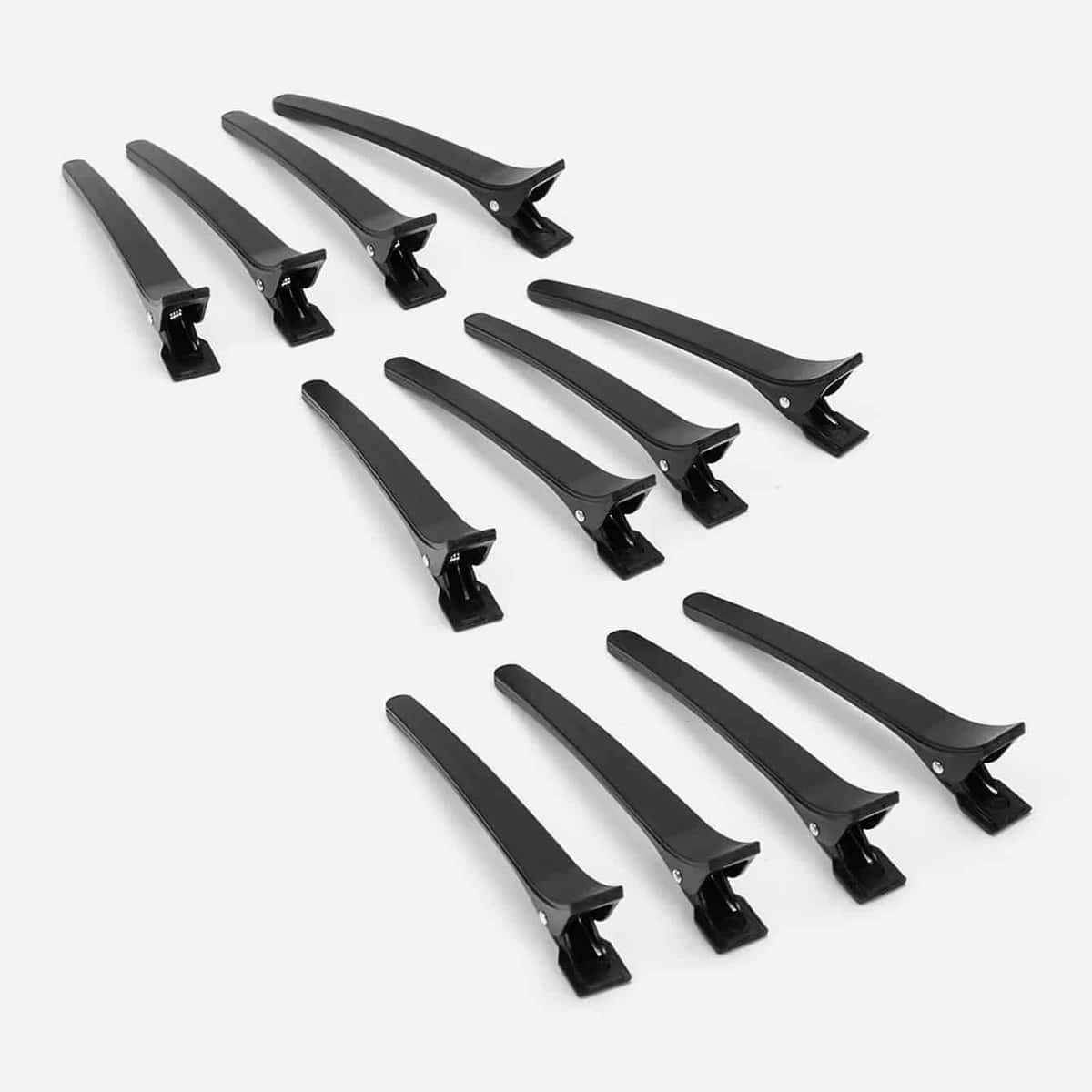 

4pcs Solid Hair Clip, Black