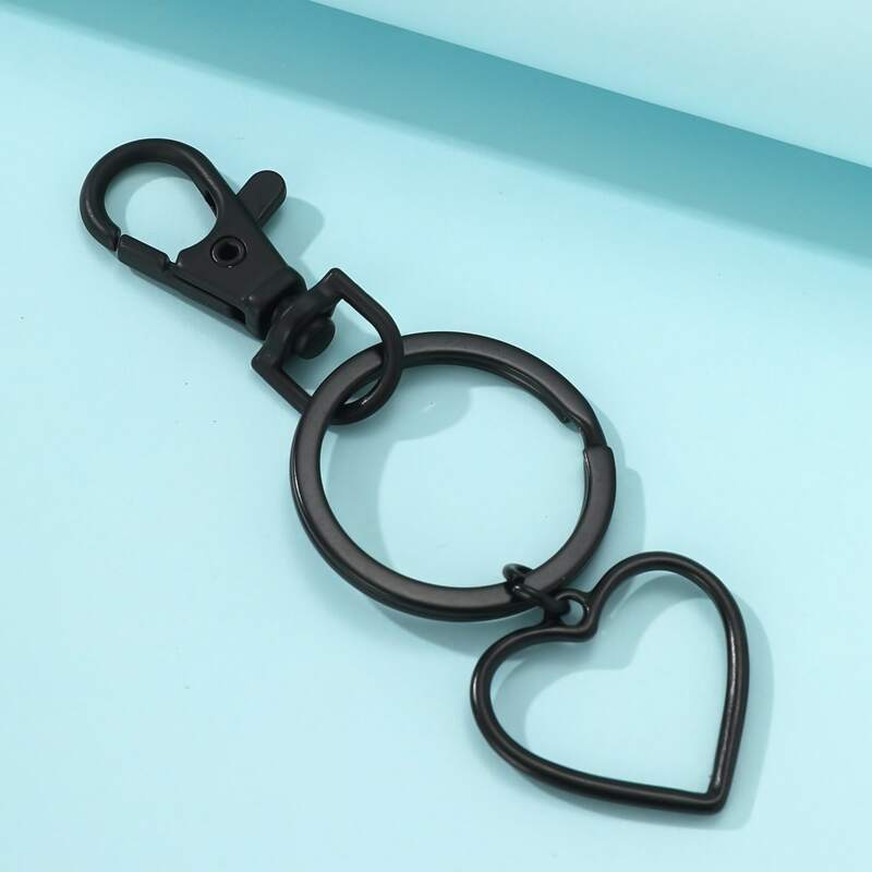 

Heart Pendant Keychain, Black