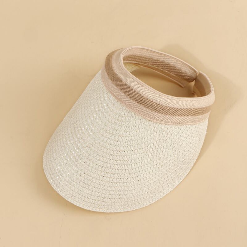 

Straw Visor Hat, White