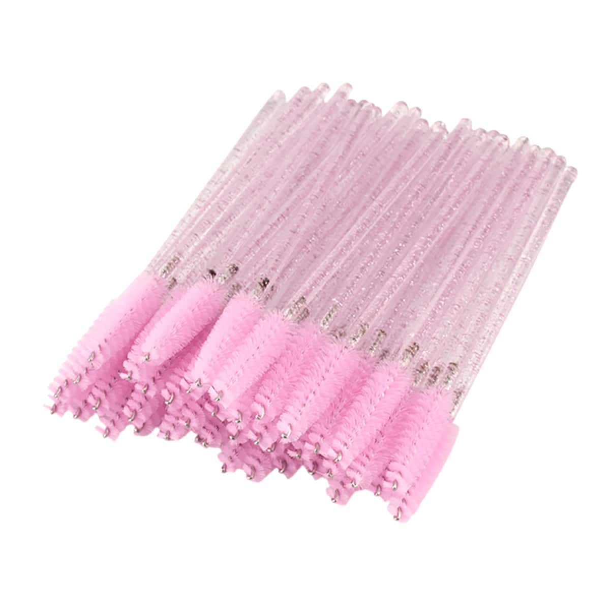 

20pcs Clear Eyelash Brush, Pink