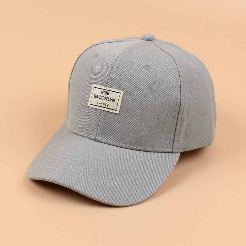 

Letter Patch Baseball Cap, Light grey