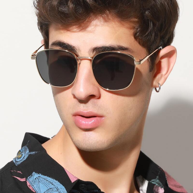 

Guys Metal Frame Sunglasses, Dark grey