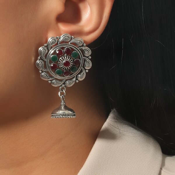 

Vintage Drop Earrings, Antique silver