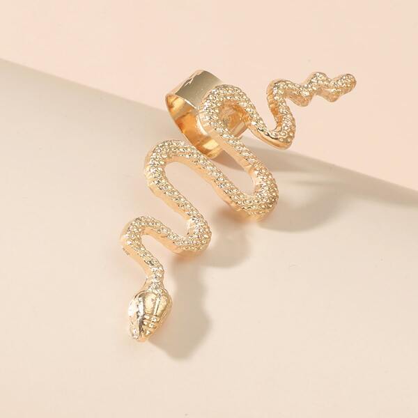 

1pc Snake Design Earring, Gold