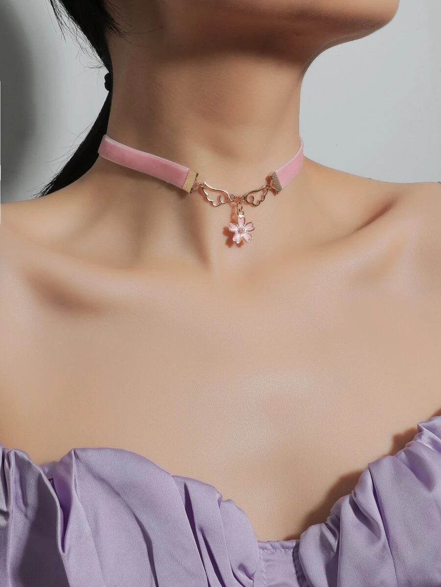 項鍊 - 粉色 - 查看 1