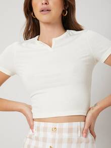 MOTF PREMIUM Top corto - Blanco - Ver 7