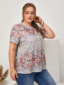 EMERY ROSE Áo thun Plus size Hoa Giải trí - Nhiều màu - Xem 5