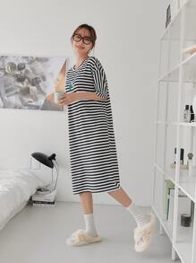 DAZY 卡通和標語圖案睡裙