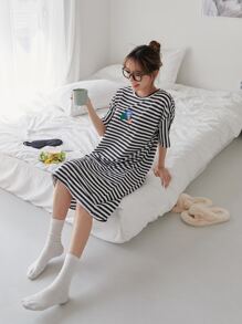 DAZY 卡通和標語圖案睡裙