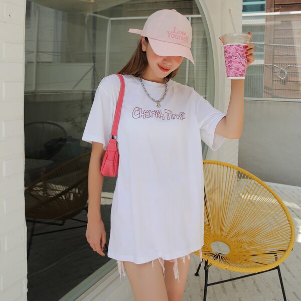 

Letter Graphic Tee, White