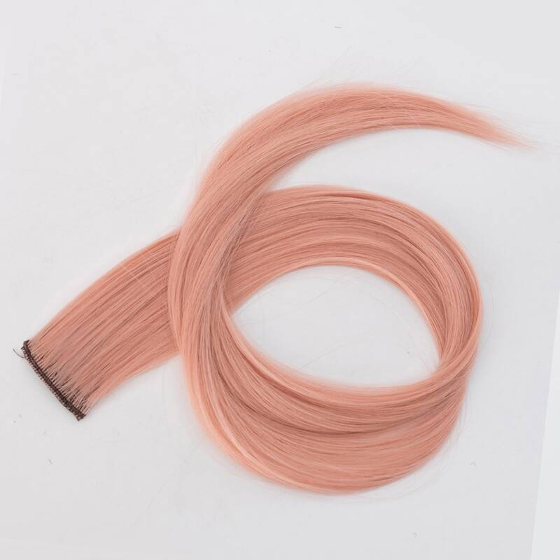 

1pc Long Straight Hairpiece, Baby pink