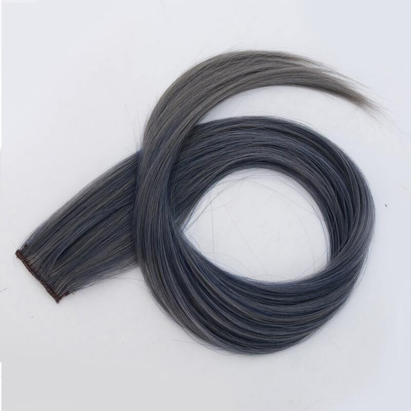 

1pc Long Straight Hairpiece, Dusty blue