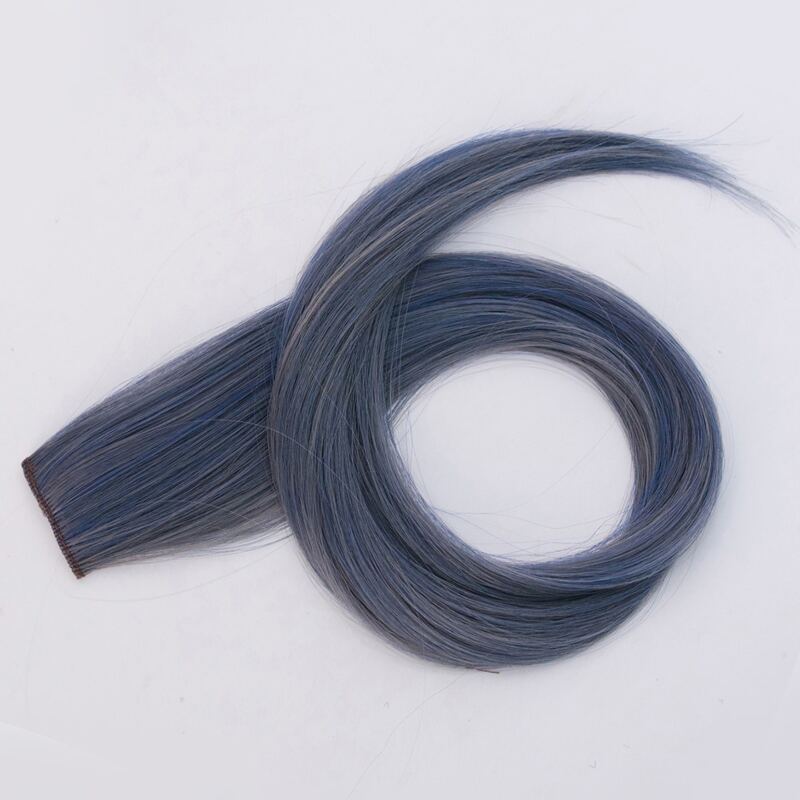

1pc Long Straight Hairpiece, Dusty blue