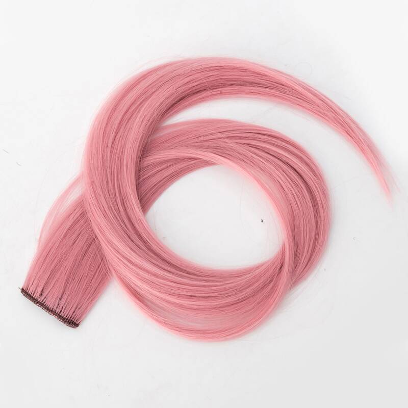 

1pc Long Straight Hairpiece, Baby pink