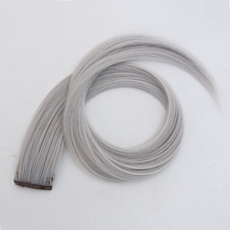 

1pc Long Straight Hairpiece, Silver