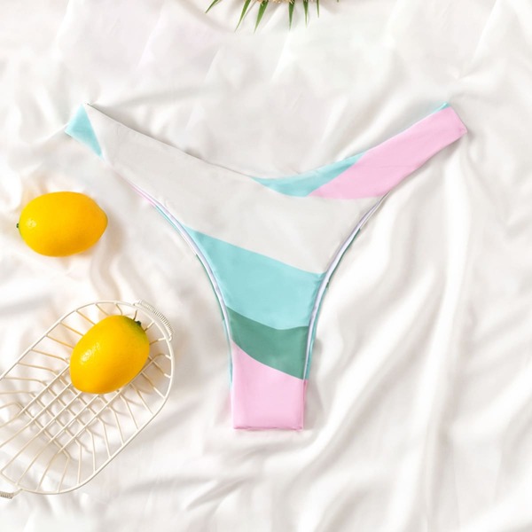 

Color Block High Cut Bikini Panty, Multicolor