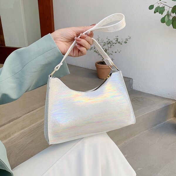 

Iridescent Shoulder Bag, White