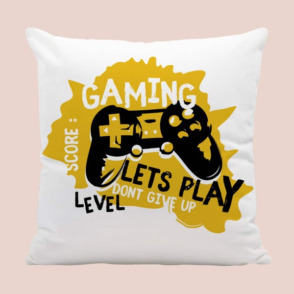 

Gamepad Print Kids Cushion Cover Without Filler, Multicolor