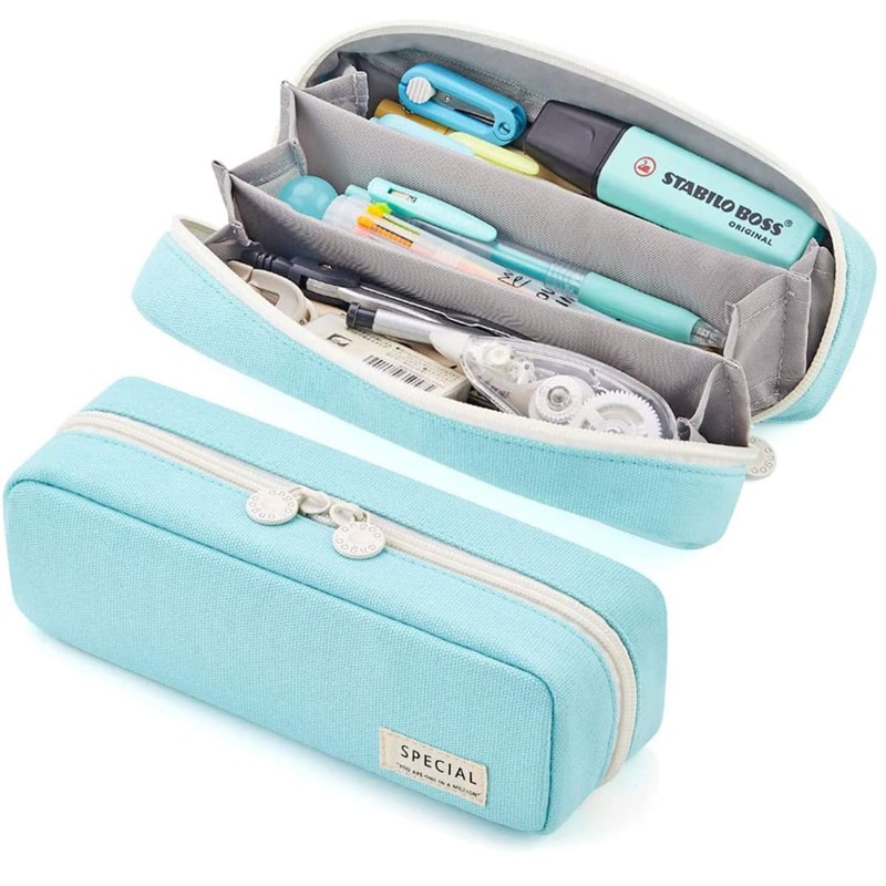 

1pc Plain Pencil Case, Baby blue