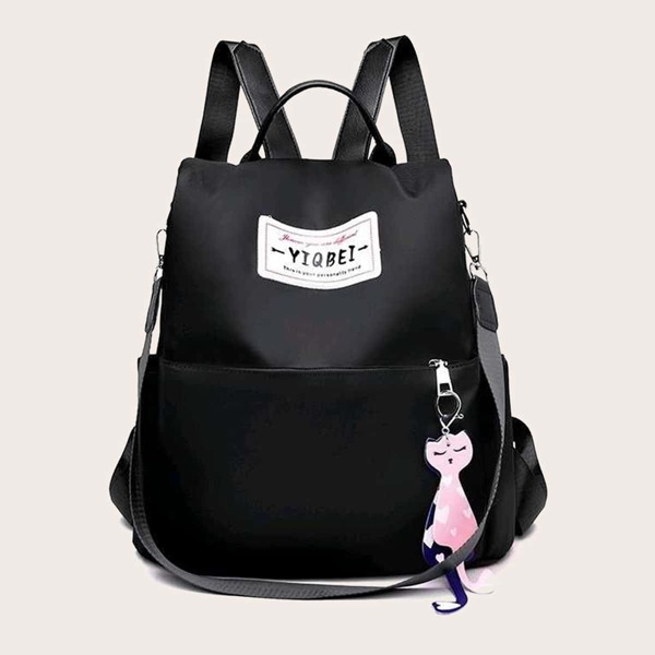 

Animal Charm Backpack, Black