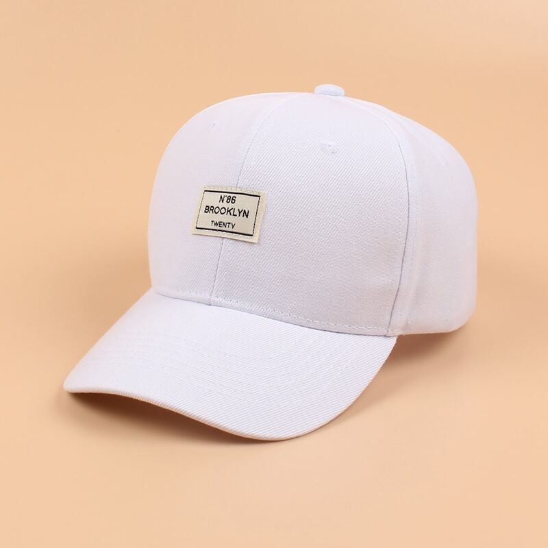 

Letter Patch Baseball Cap, White