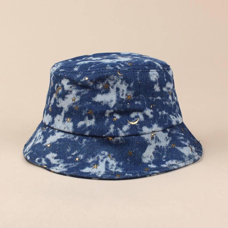 

Tie Dye Star & Moon Bucket Hat, Royal blue