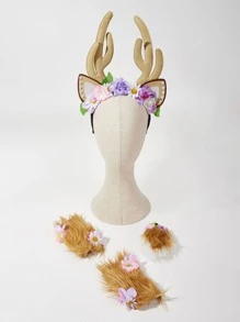 4pcs Deer Costume Accessory Set - Multicolor - View 1