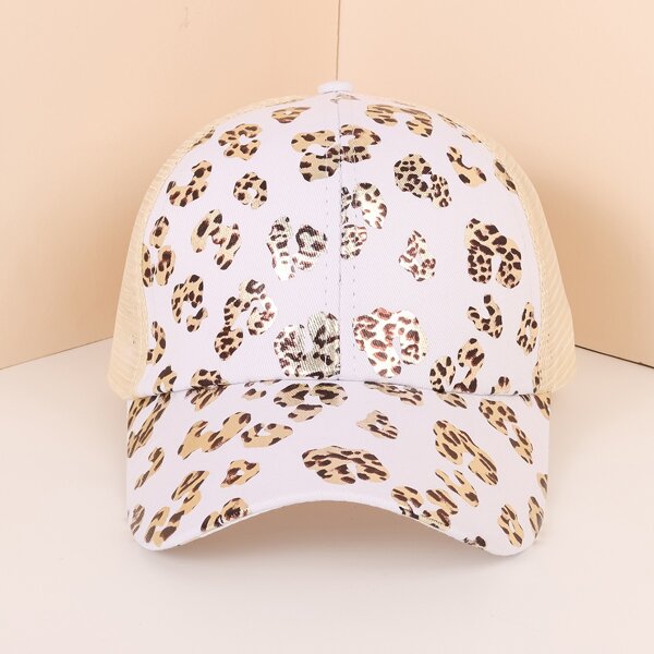 

Men Leopard Print Baseball Cap, Multicolor