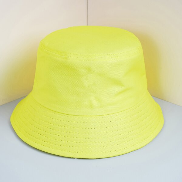 

Men Solid Bucket Hat, Mustard yellow