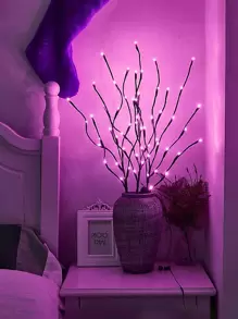 1pc 20-LED Branch Lights, Home Decor Lighting, Bedroom Decor LED Lights, Living Room Decor String Lights, Camping Decor Lights, Balloon Decor Lights, Fairy Lights, Party Decor LED String Lights