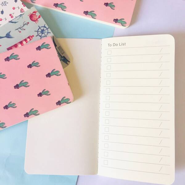 

1pc Random Pattern Notepad, Multicolor