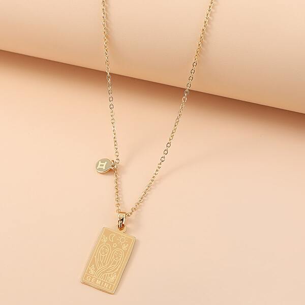 

Constellation Letter Charm Necklace, Gold