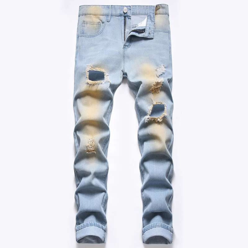 

Guys Ripped Jeans, Light wash