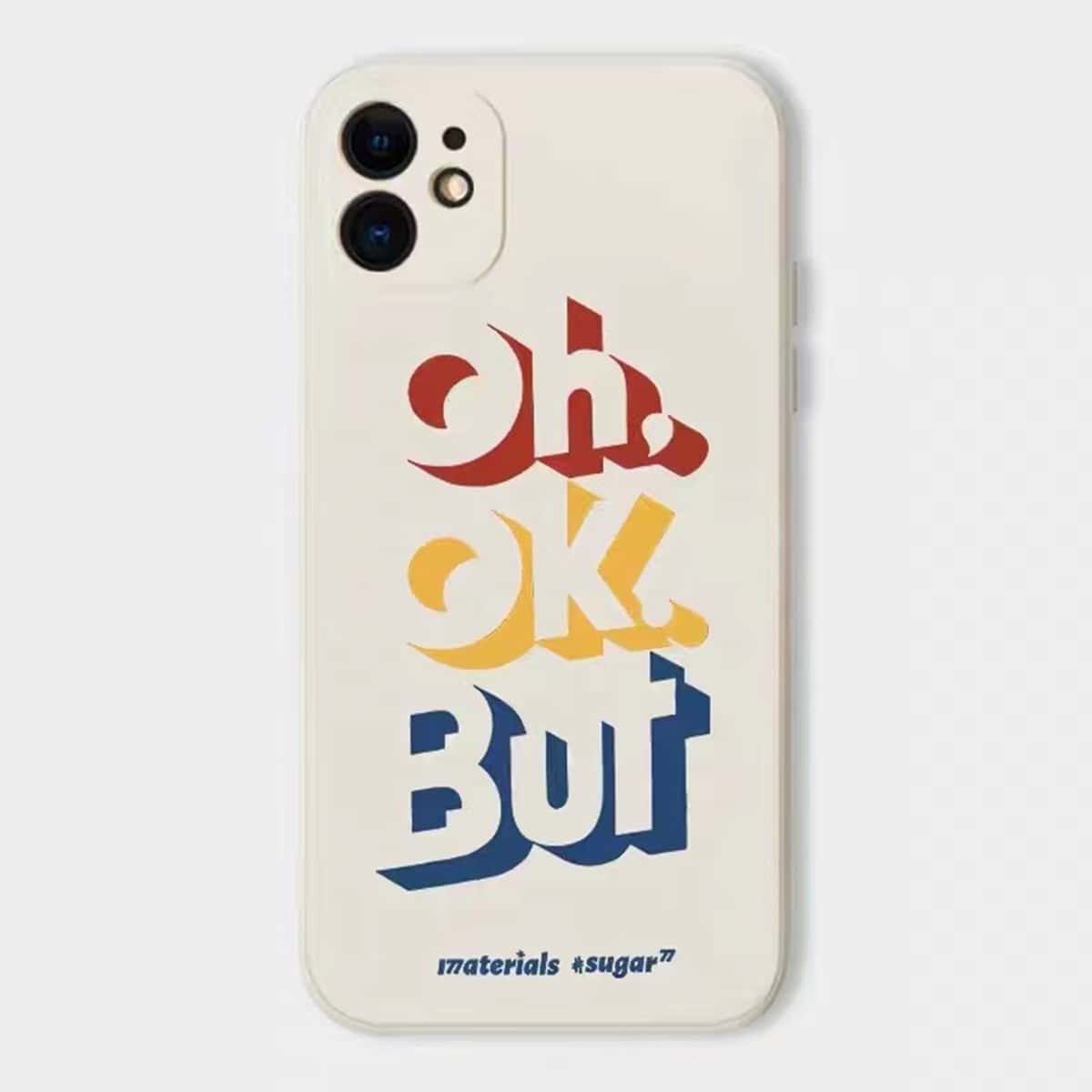

Letter Graphic Phone Case, White