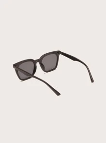 Gafas de moda con montura cuadrada y pequeña para hombre - Negro - Ver 2