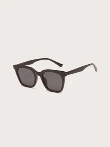 Gafas de moda con montura cuadrada y pequeña para hombre - Negro - Ver 4